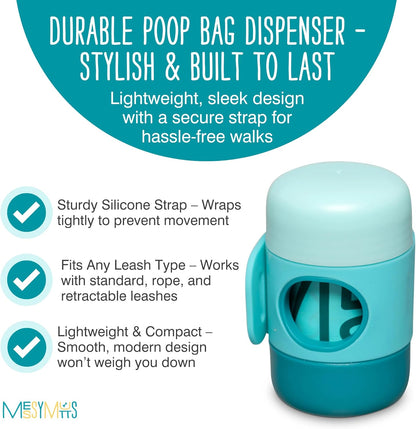 Messy Mutts Poop Bag Dispensor with Silicone Strap