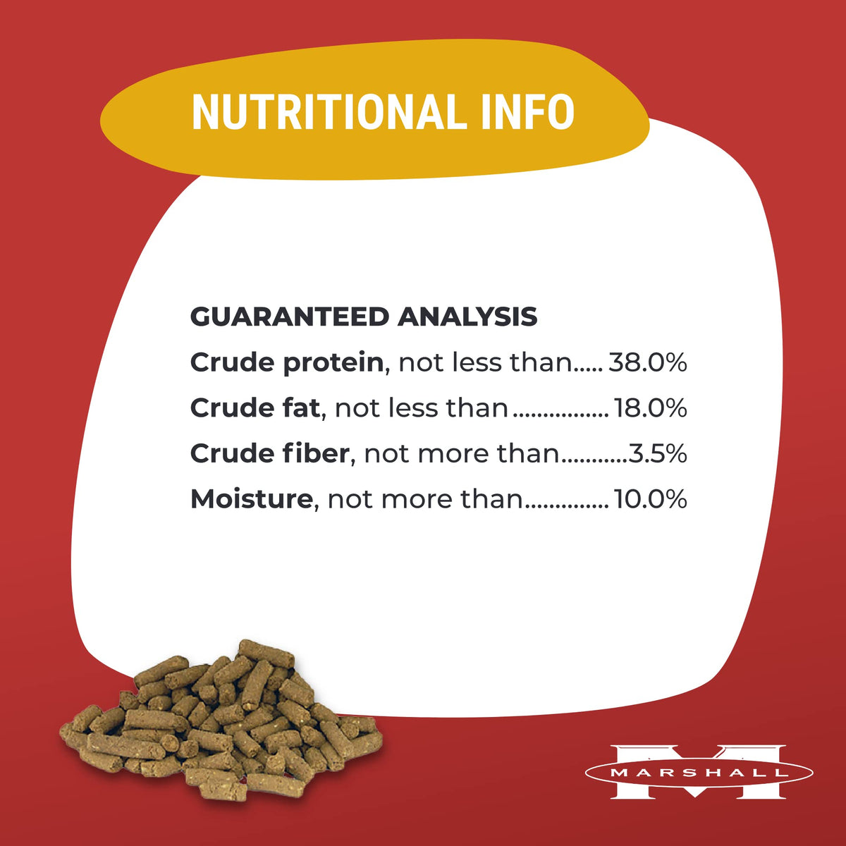 Marshall Premium Ferret Diet Dry Ferret Food - Guaranteed analysis graphic - Marshall - PetMax Canada