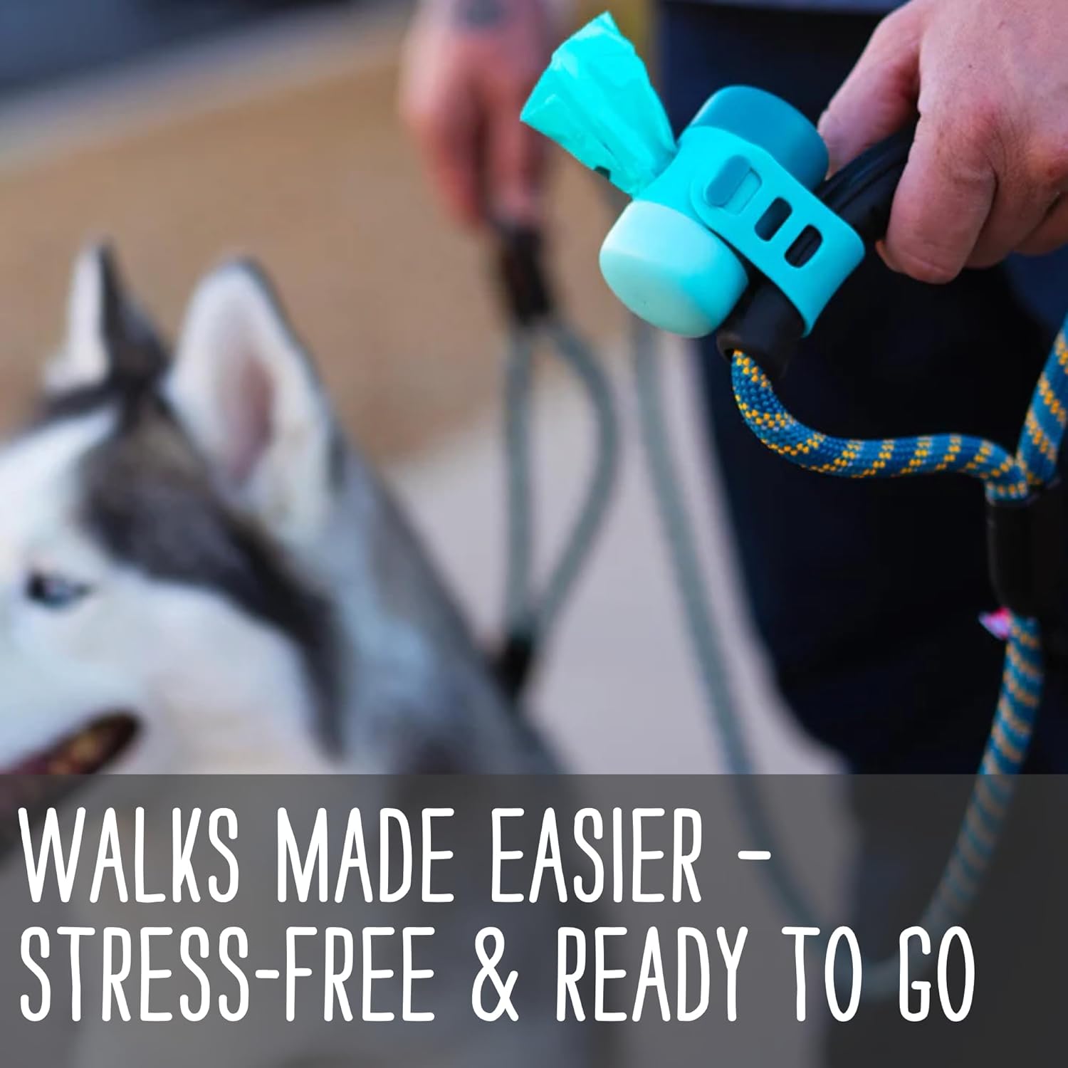 Messy Mutts Poop Bag Dispensor with Silicone Strap