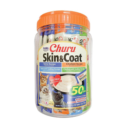 Inaba Churu Skin & Coat Variety Pack Lickable Cat Treats