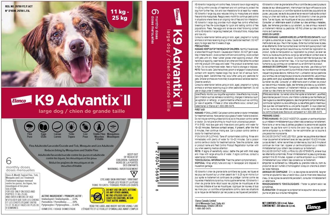 K9 Advantix II X-Large Chiens 