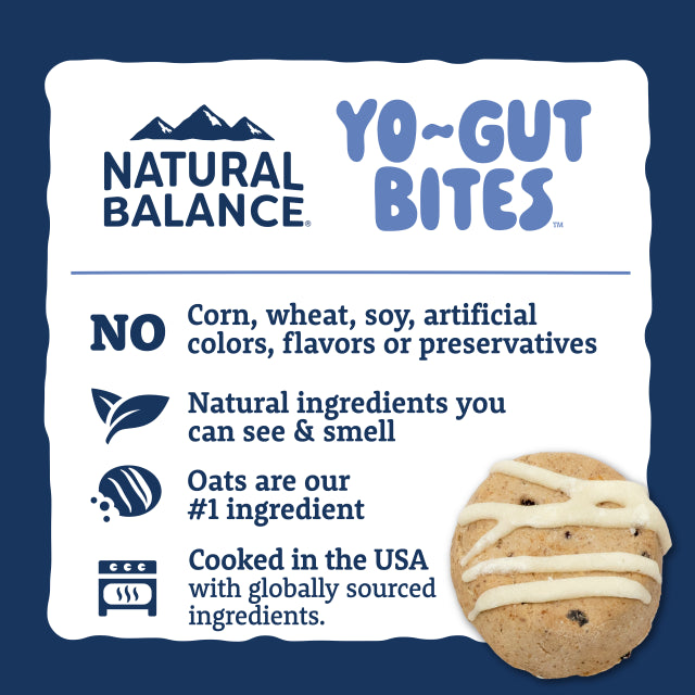 Natural Balance Yo-Gut Bites With Oats & Blueberries Dog Treats - Guaranteed Analysis