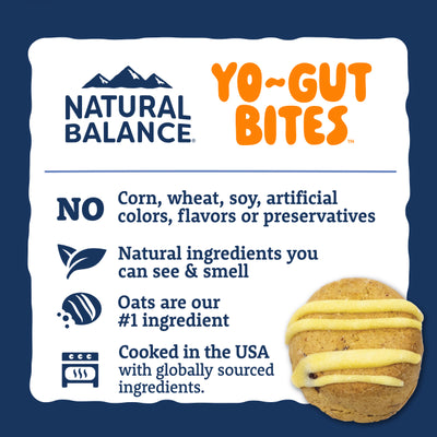 Natural Balance Yo-Gut Bites With Pumpkin & Cranberries Dog Treats - Guaranteed Analysis