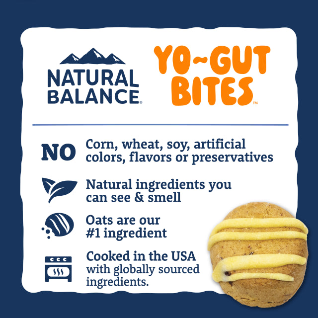 Natural Balance Yo-Gut Bites With Pumpkin & Cranberries Dog Treats - Guaranteed Analysis