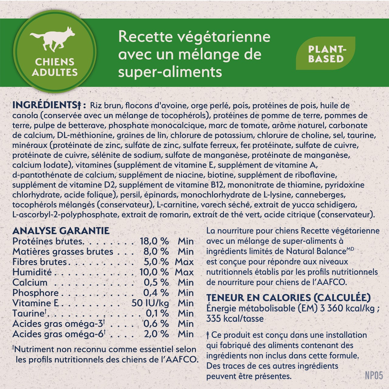 Natural Balance Limited Ingredient Diet Vegetarian Adult Dry Dog Food