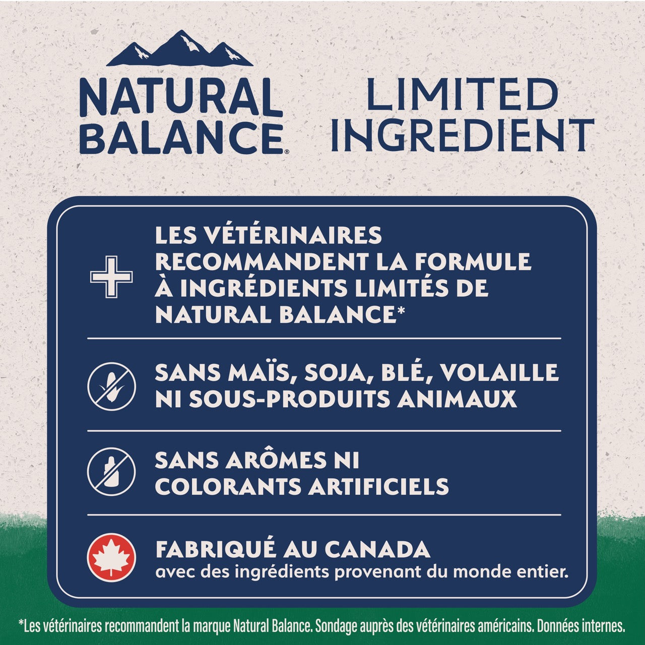 Nourriture pour chiens de grande race à base d'ingrédients limités Natural Balance Agneau et riz