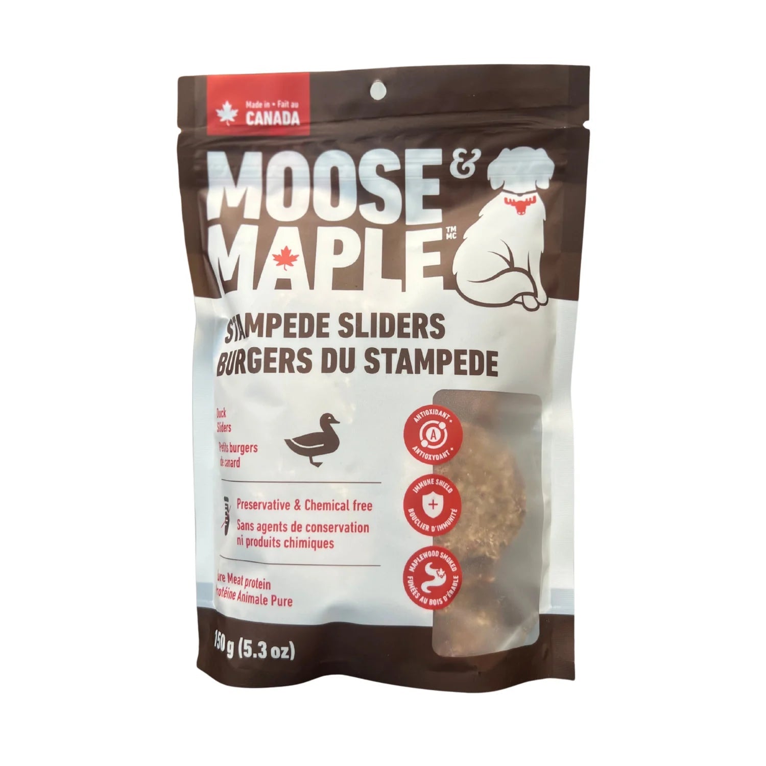 Moose & Maple Stampede Sliders Duck Dog Treats - Dog Treats - Moose & Maple - PetMax Canada