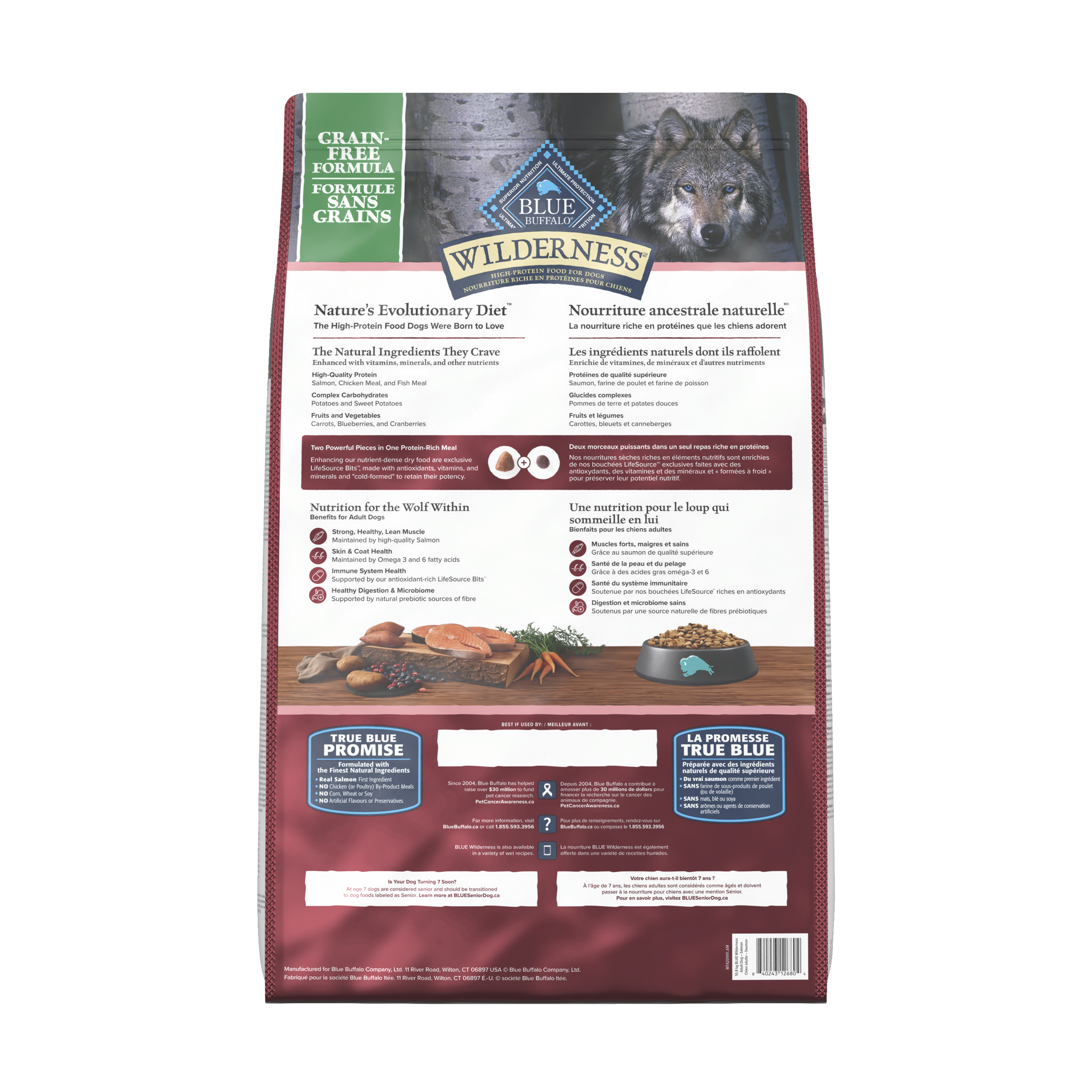 Blue Buffalo Wilderness Dog Food Salmon Formula - Image 2 - Blue Buffalo - PetMax Canada