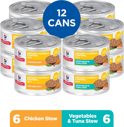 Hill's Science Diet Feline Urinary & Hairball Control Variety Pack Canned Cat Food