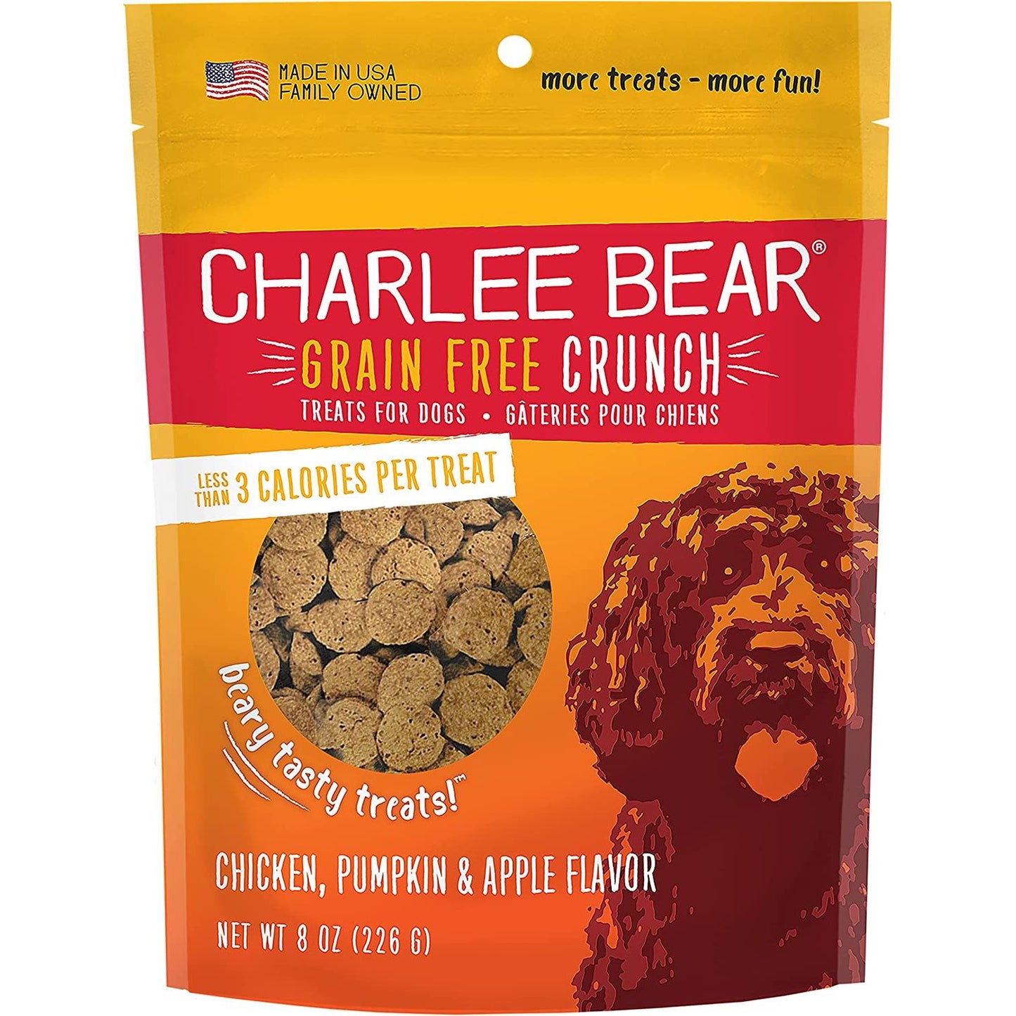 Charlee Bear Grain Free Crunch Chicken, Pumpkin & Apple Dog Treats  Dog Treats  | PetMax Canada
