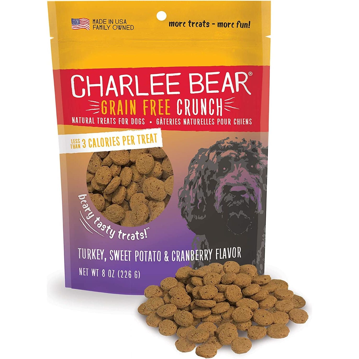 Charlee Bear Grain-Free Crunch Turkey, Sweet Potato and Cranberry Flavour Dog Treats  Dog Treats  | PetMax Canada