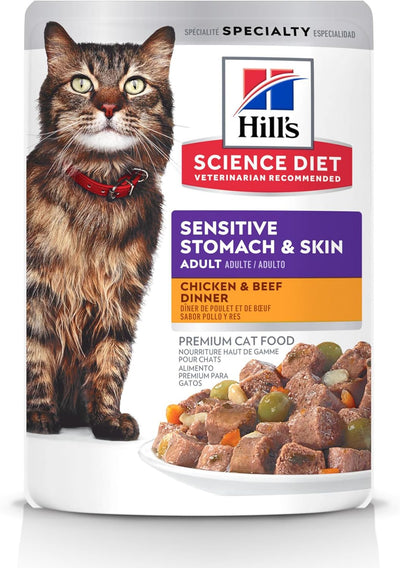 Hill's Science Diet Feline Sensitive Stomach & Skin Variety Pack Pouches Cat Food