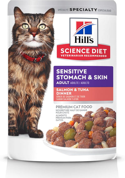 Hill's Science Diet Feline Sensitive Stomach & Skin Variety Pack Pouches Cat Food