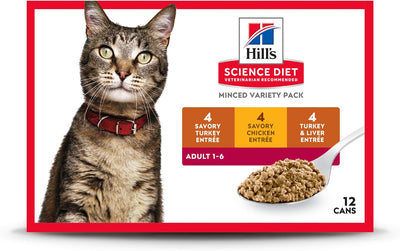 Hill's Science Diet Feline Minced Entrée Variety Pack Canned Cat Food