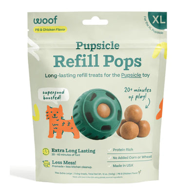 Woof Pupsicle Refill Pops Peanut Butter & Chicken Flavour Dog Treats