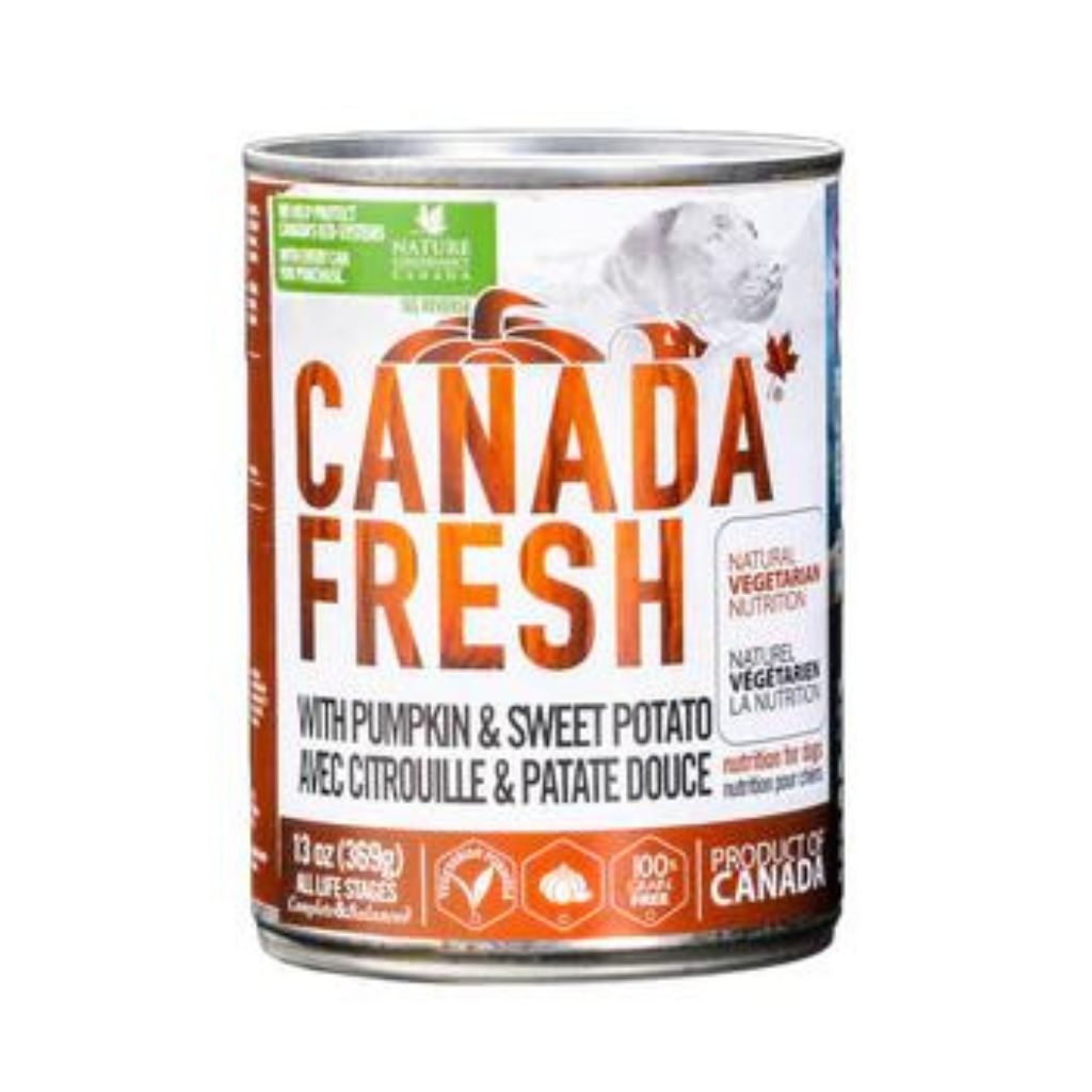 Canada Fresh Pumpkin & Sweet Potato Vegetarian Canned Dog Food - 369g Can - Canada Fresh - PetMax Canada
