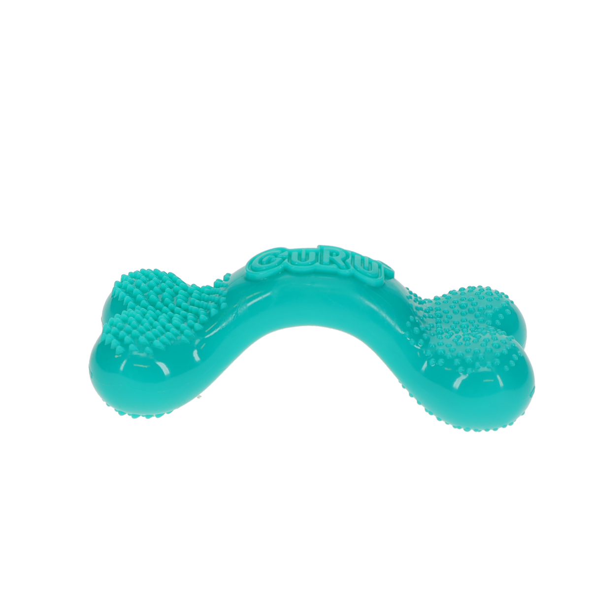 Guru Vanilla Puppy Bone Dog Toy - side view showing curved bone shape - PetMax Canada