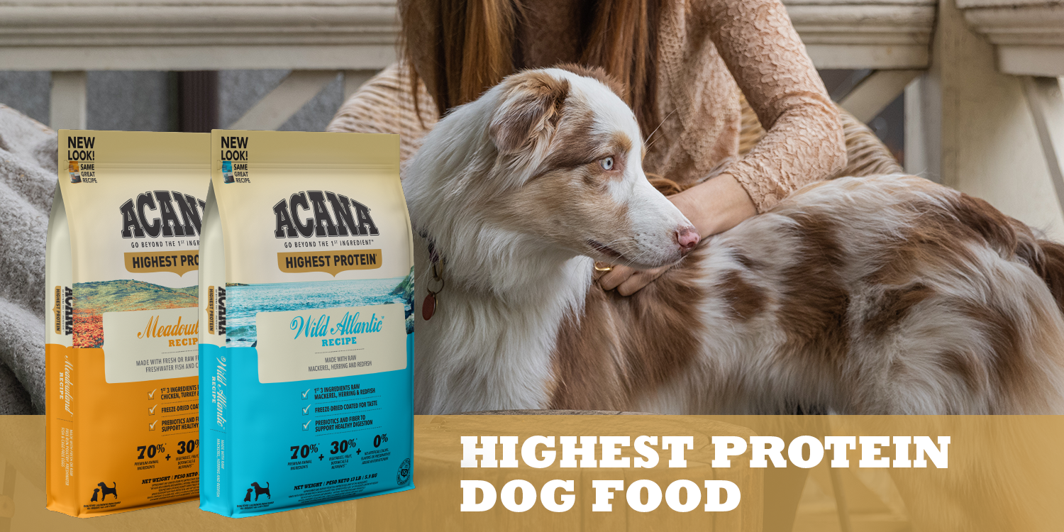 Acana Highest Protein Dog Food available online at PetMax.ca