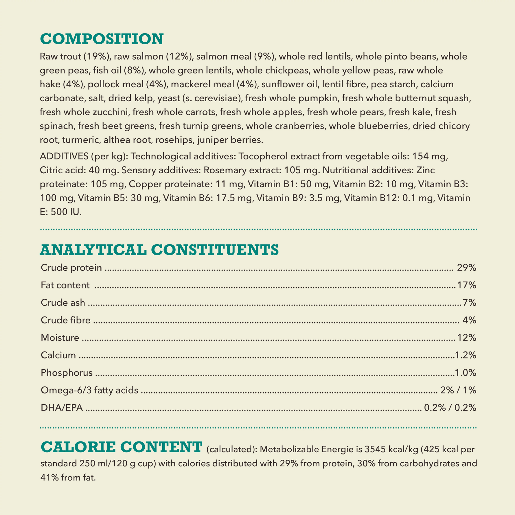 Acana Coldwater Fish Recipe Dry Dog Food - Ingredients and Guaranteed Analysis - Acana - PetMax Canada