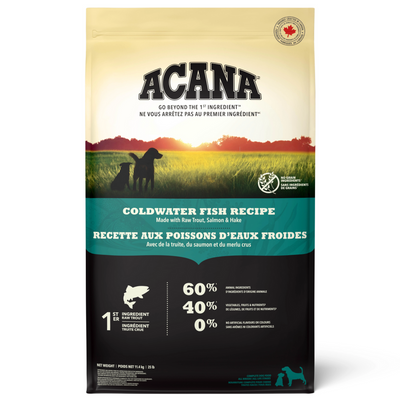 Acana Coldwater Fish Recipe Dry Dog Food - Front of Bag - Acana - PetMax Canada