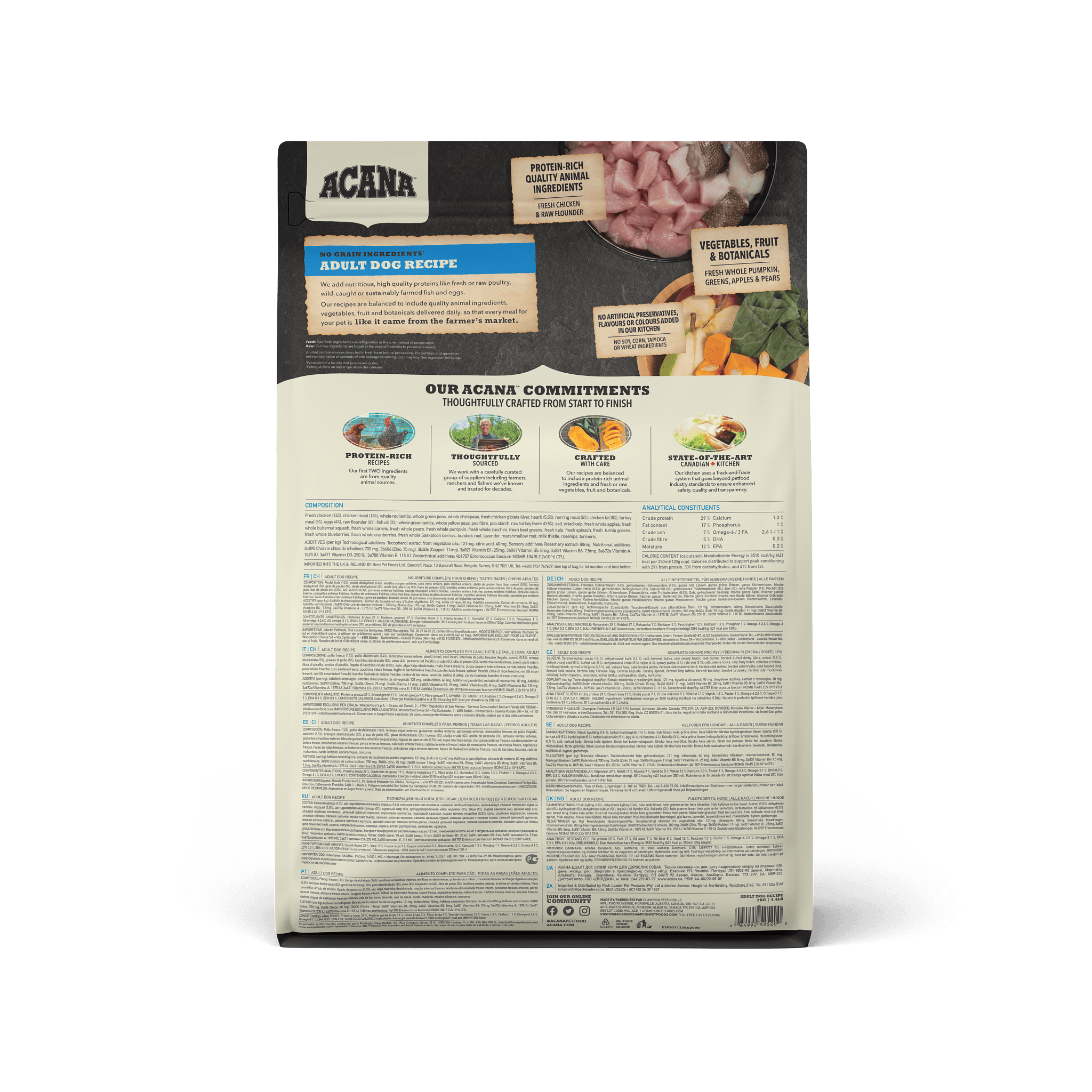 Acana Adult Dry Dog Food Recipe - 2 Kg - Dog Food - Acana - PetMax Canada