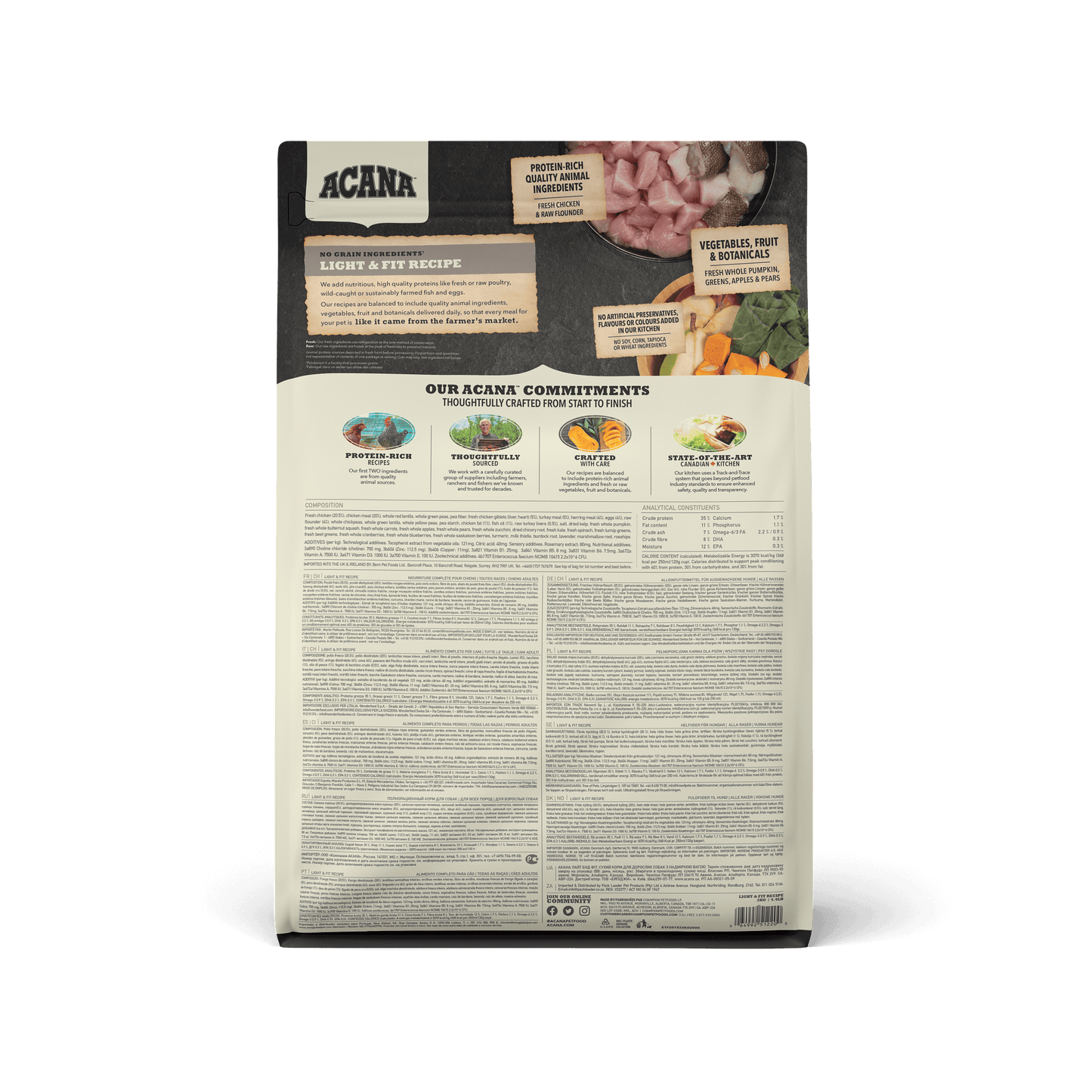 Acana Light & Fit Dry Dog Food Recipe  Dog Food  | PetMax Canada