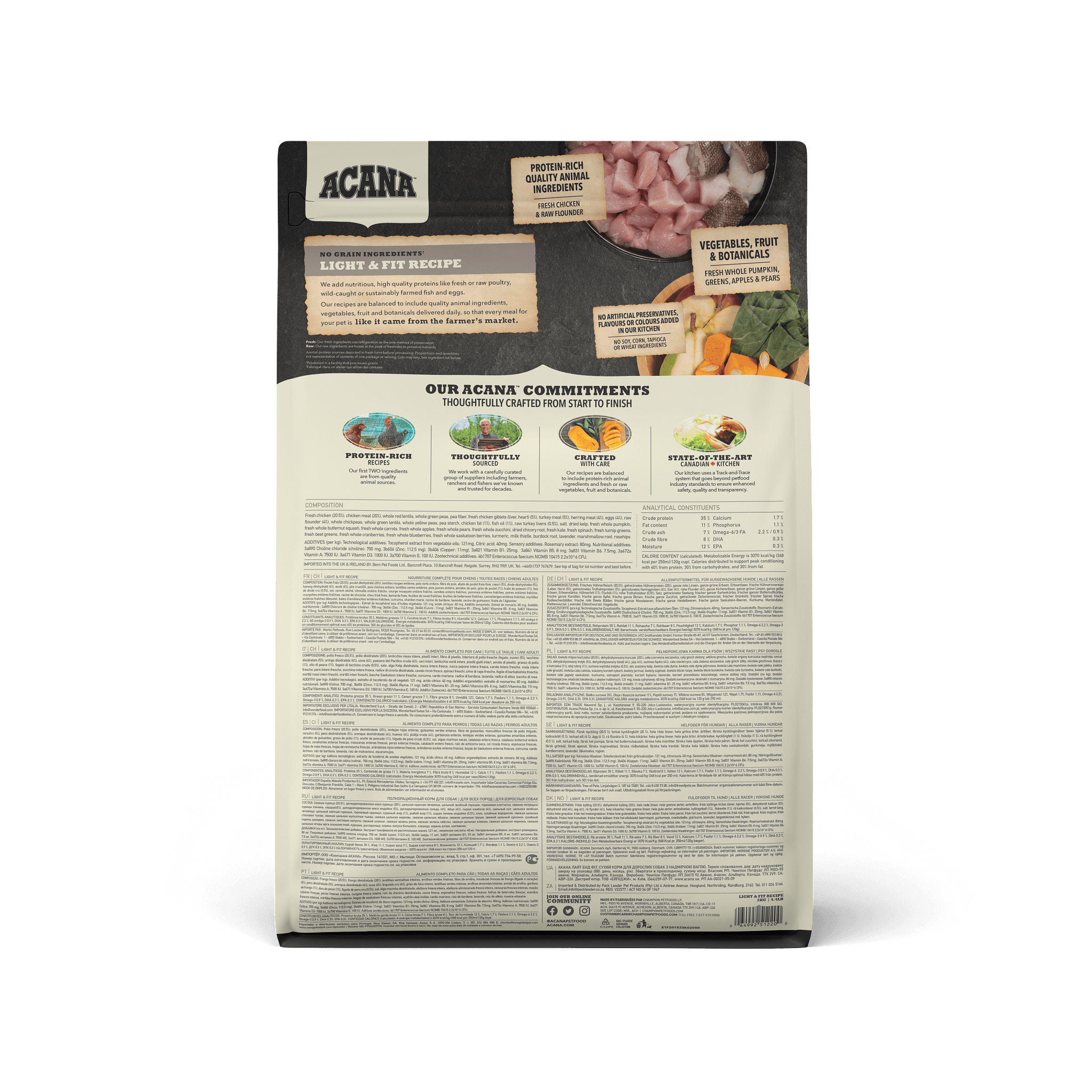 Acana Light & Fit Dry Dog Food Recipe - 2 Kg - Dog Food - Acana - PetMax Canada