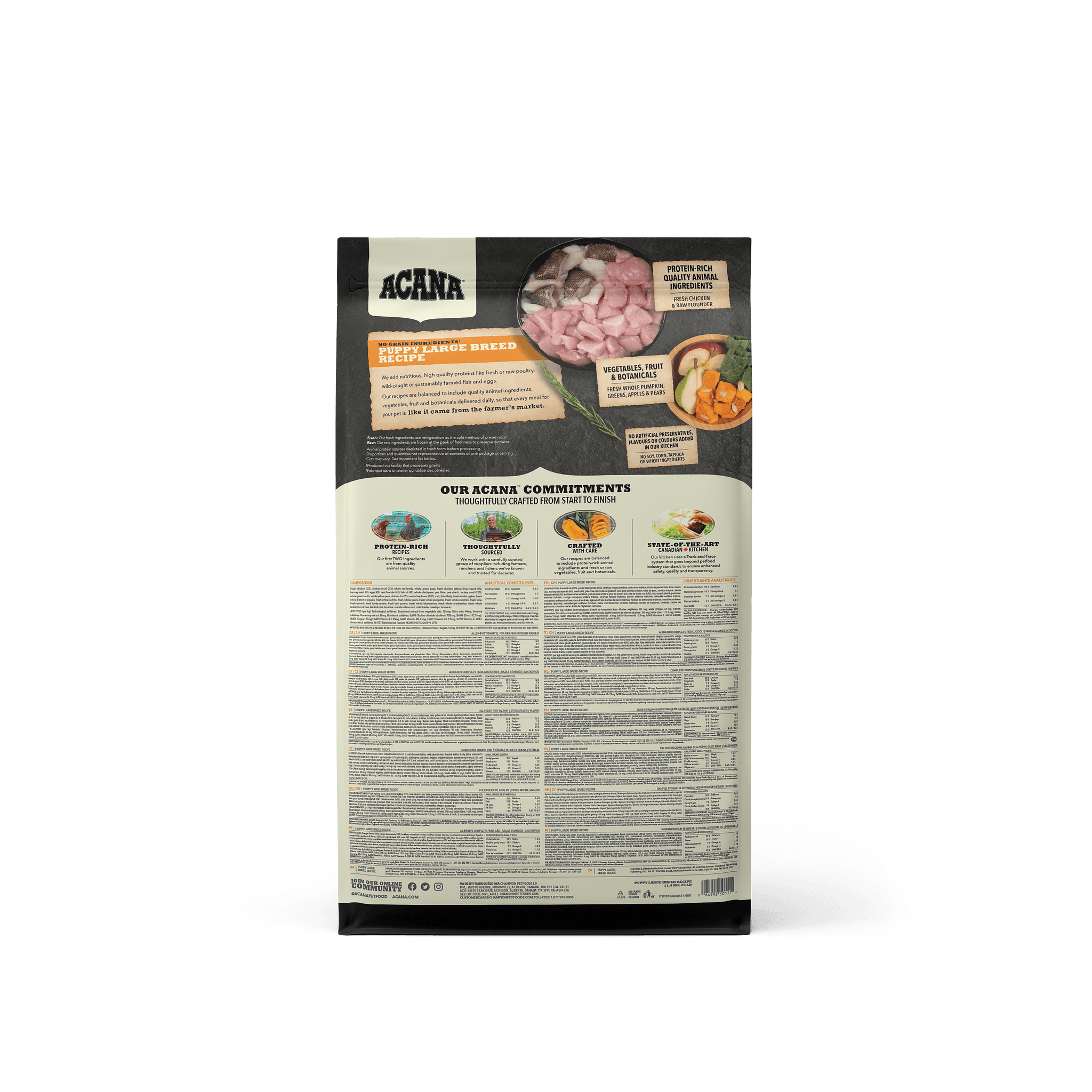 Acana Puppy Large Breed Recipe - 11.4 Kg - Dog Food - Acana - PetMax Canada