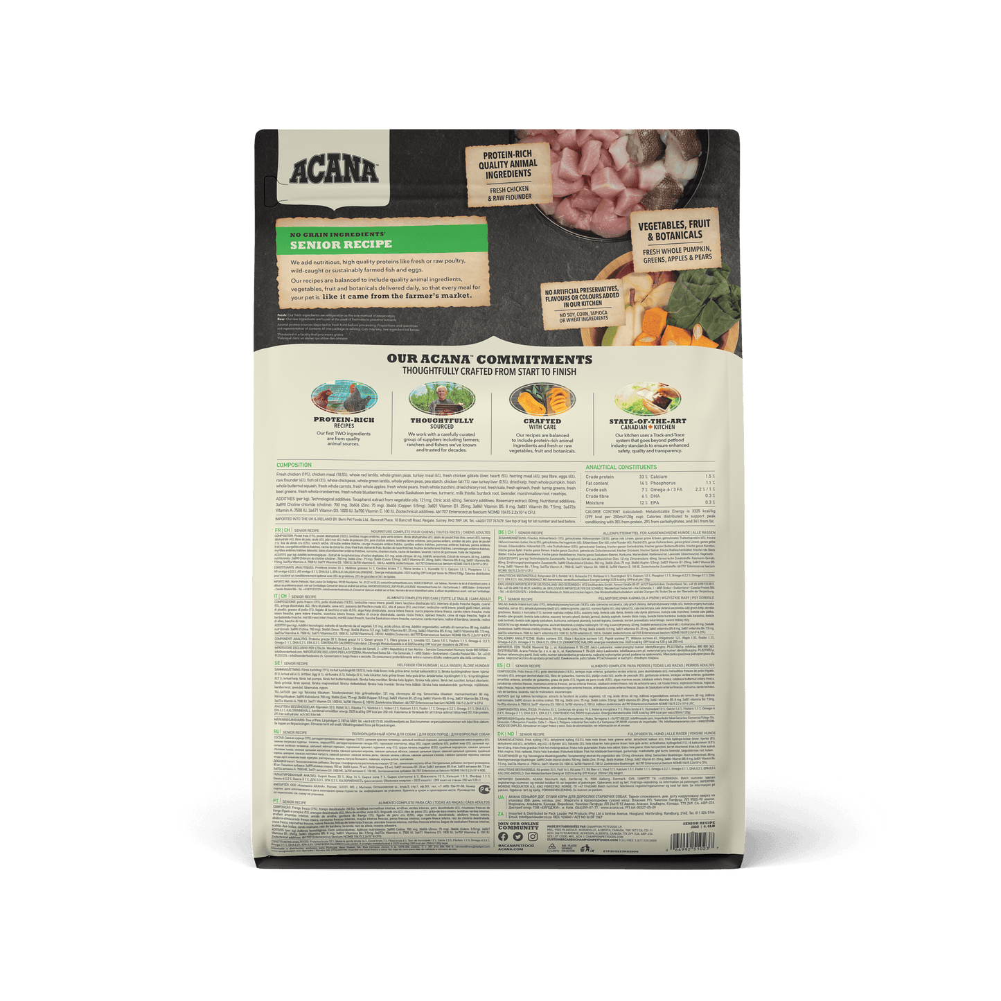 Acana Senior Dry Dog Food Recipe  Dog Food  | PetMax Canada