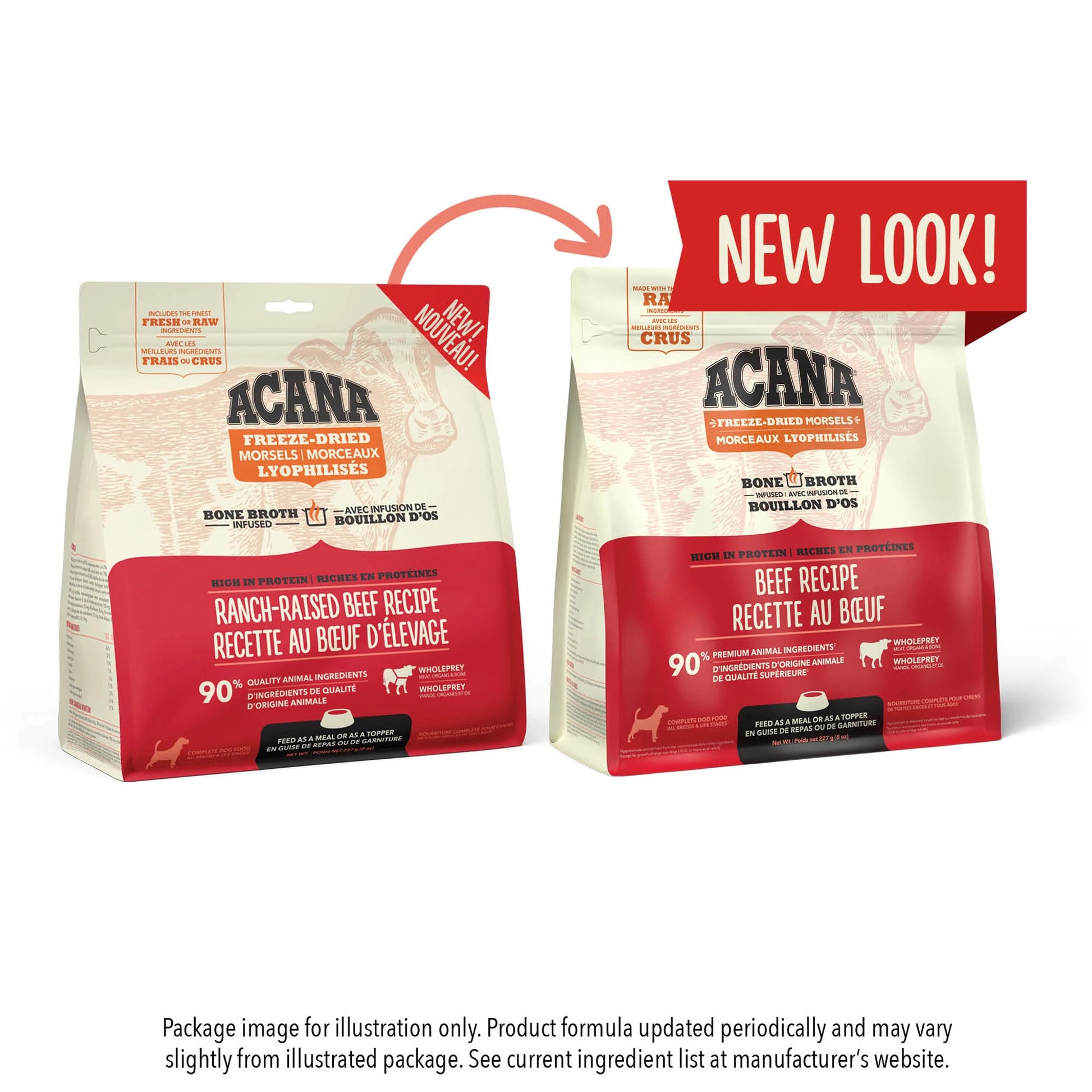 Acana Freeze-Dried Food Morsels Ranch-Raised Beef Recipe  Dog Food  | PetMax Canada