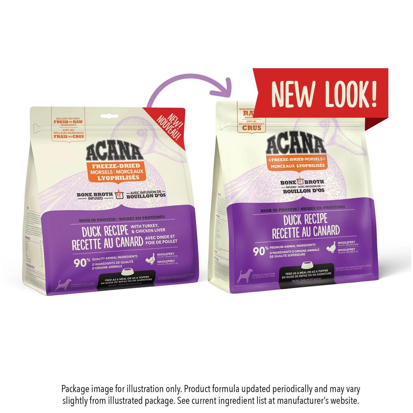 Acana Freeze-Dried Food Morsels Duck Recipe  Dog Food  | PetMax Canada