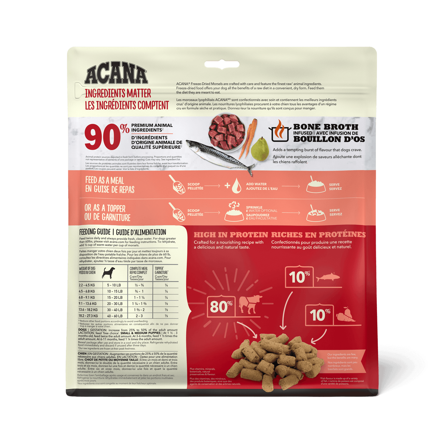 Acana Freeze-Dried Food Morsels Ranch-Raised Beef Recipe  Dog Food  | PetMax Canada