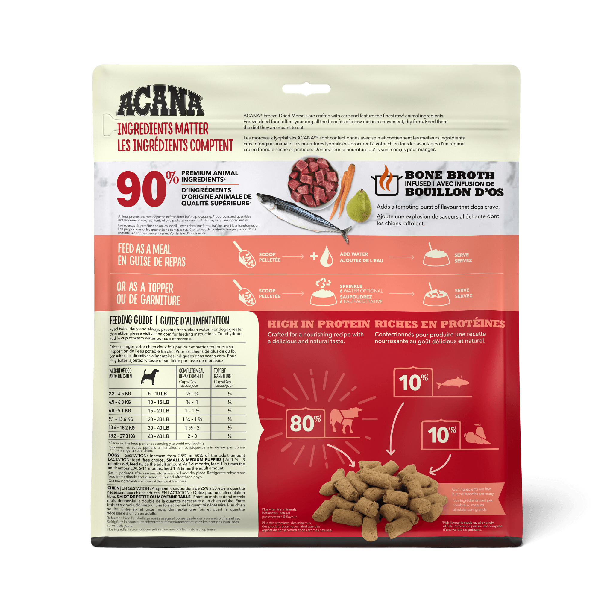 Acana Freeze-Dried Food Morsels Ranch-Raised Beef Recipe - 227g / Morsels - Dog Food - Acana - PetMax Canada