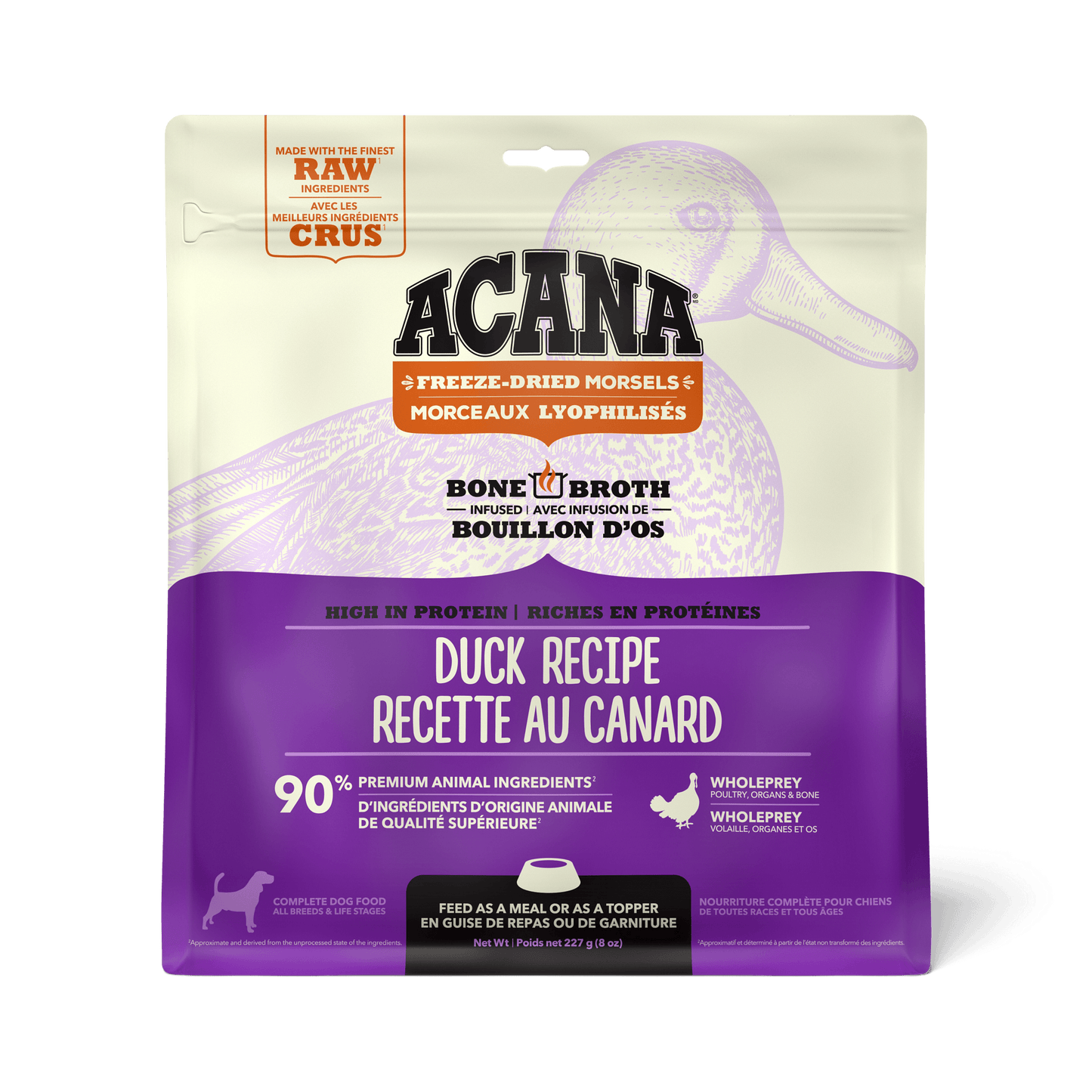 Acana Freeze-Dried Food Morsels Duck Recipe  Dog Food  | PetMax Canada