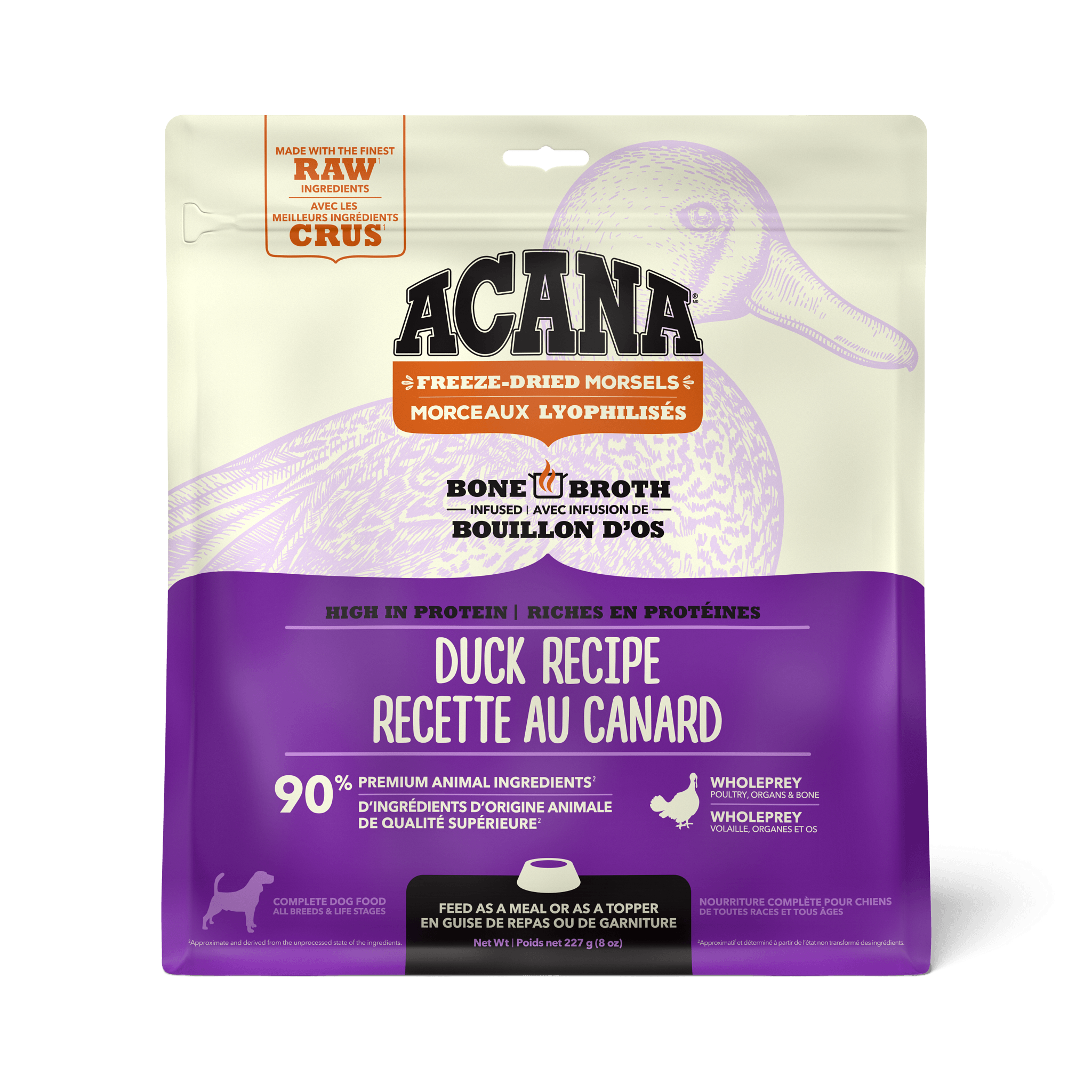 Acana Freeze-Dried Food Morsels Duck Recipe - 227g / Morsels - Dog Food - Acana - PetMax Canada