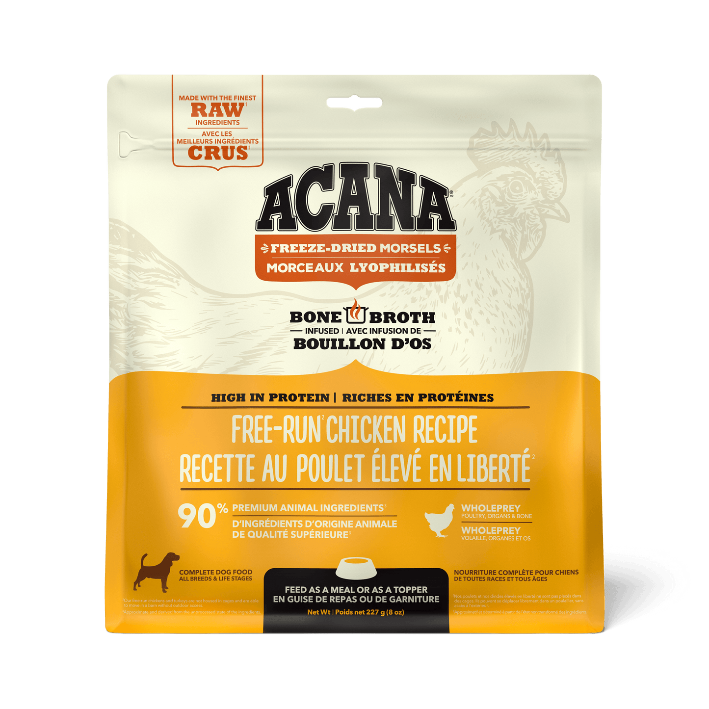 Acana Freeze-Dried Food Morsels Free-Run Chicken Recipe  Dog Food  | PetMax Canada