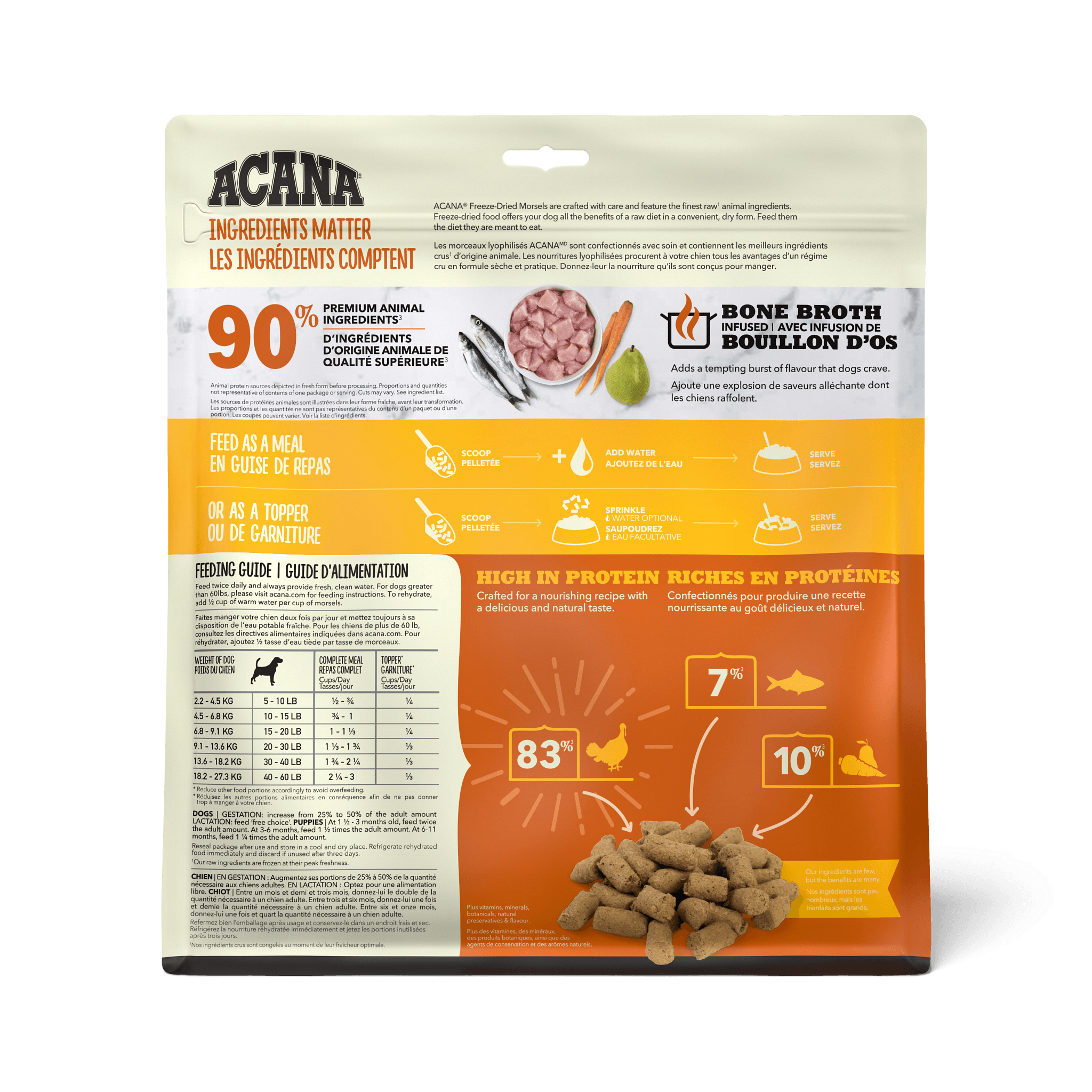 Acana Freeze-Dried Food Morsels Free-Run Turkey Recipe - 227g / Morsels - Dog Food - Acana - PetMax Canada