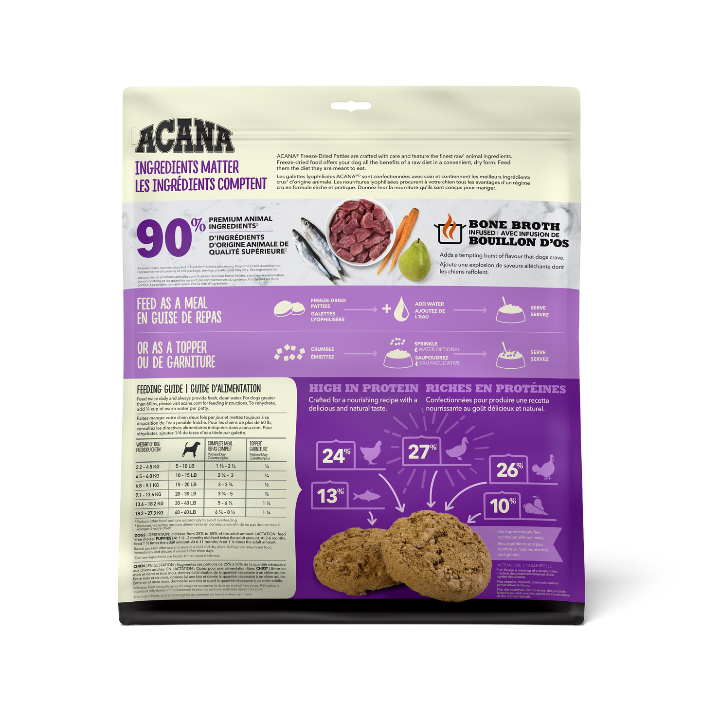 Acana Freeze-Dried Food Patties Duck Recipe  Dog Food  | PetMax Canada