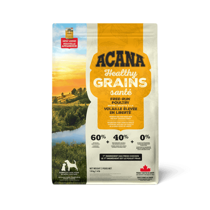 Acana Healthy Grains Free-Run Poultry Dry Dog Food Recipe - 1.8 Kg - Dog Food - Acana - PetMax Canada