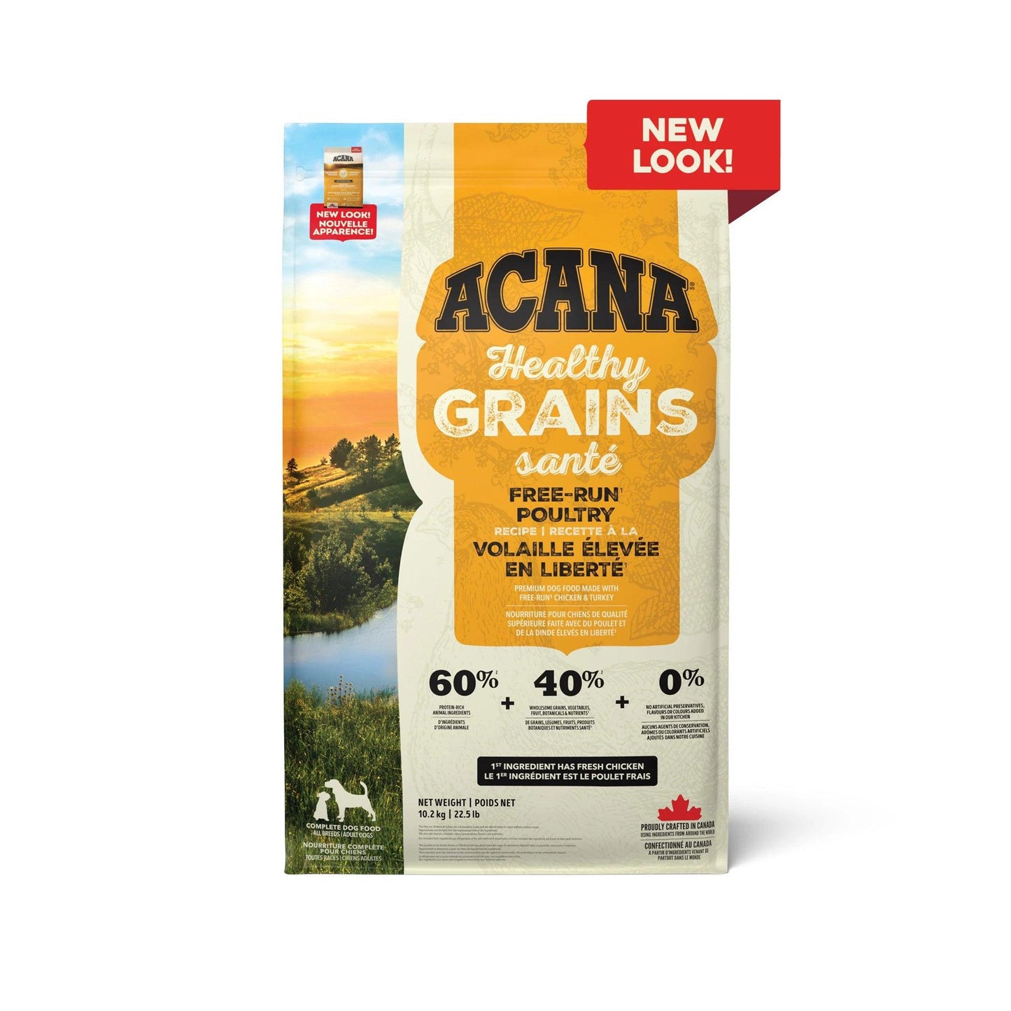 Acana Healthy Grains Free-Run Poultry Dry Dog Food Recipe  Dog Food  | PetMax Canada