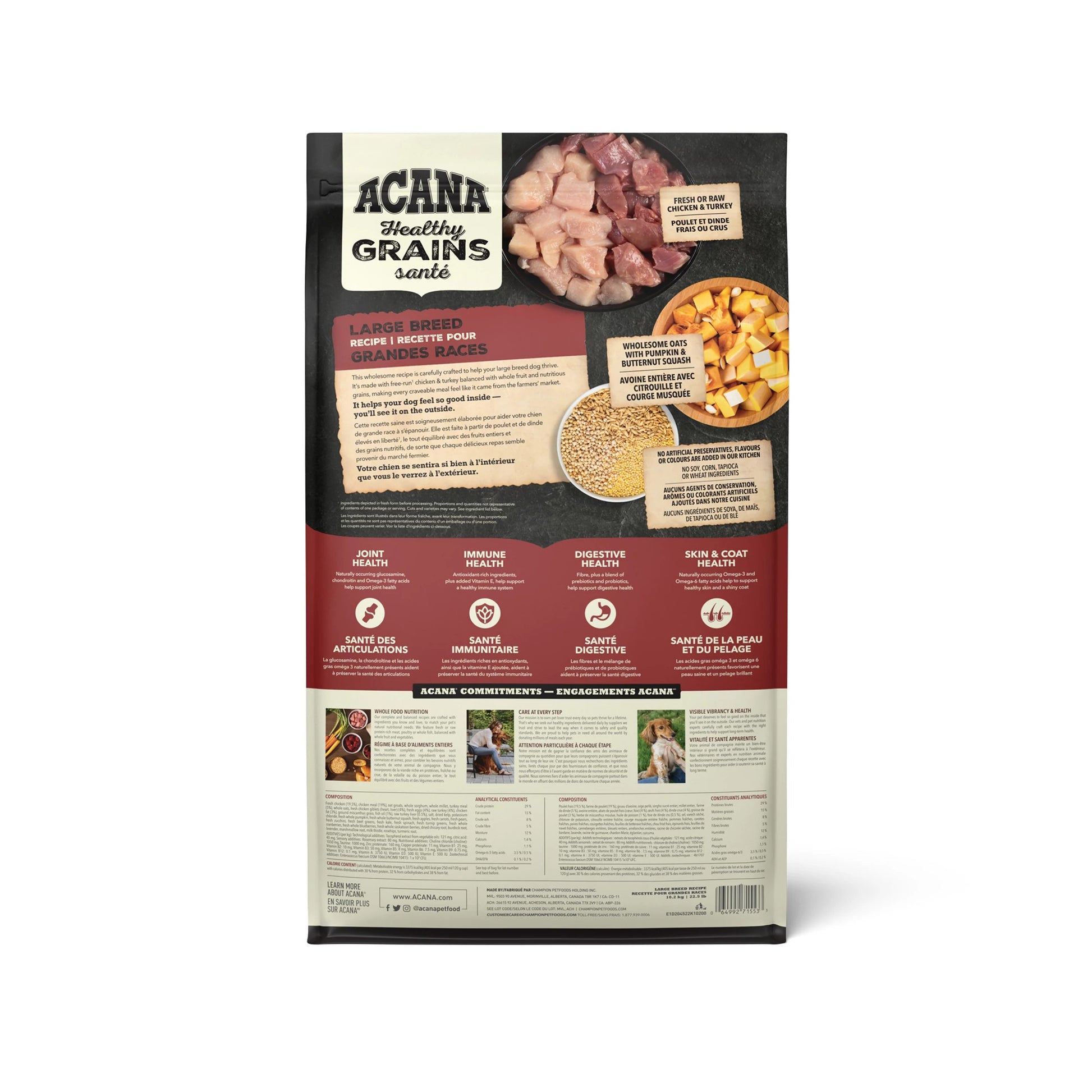 Acana Healthy Grains Large Breed Dog Food Recipe  Dog Food  | PetMax Canada