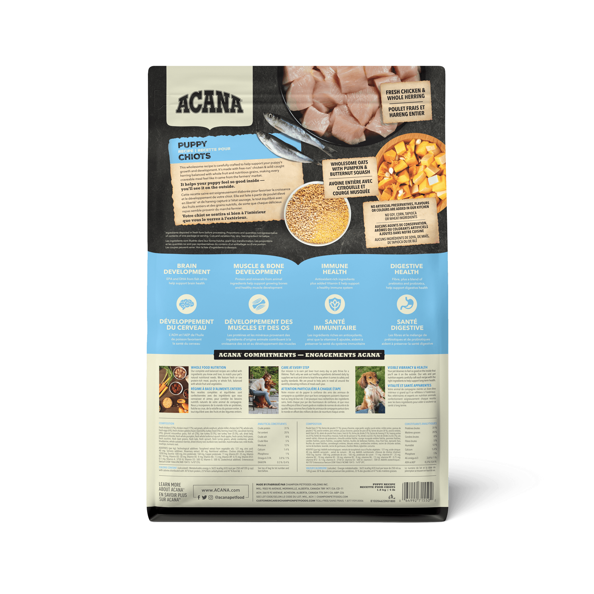 Acana Healthy Grains Puppy Recipe - 1.8 Kg - Dog Food - Acana - PetMax Canada