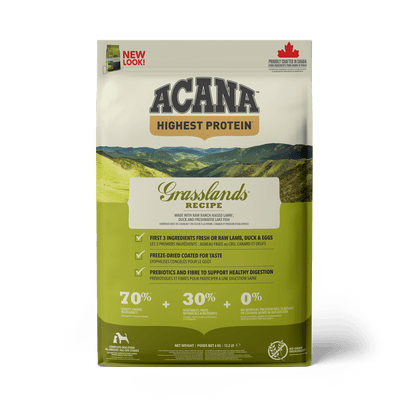 Acana Highest Protein Grasslands Dry Dog Food Recipe - 2 Kg - Dog Food - Acana - PetMax Canada