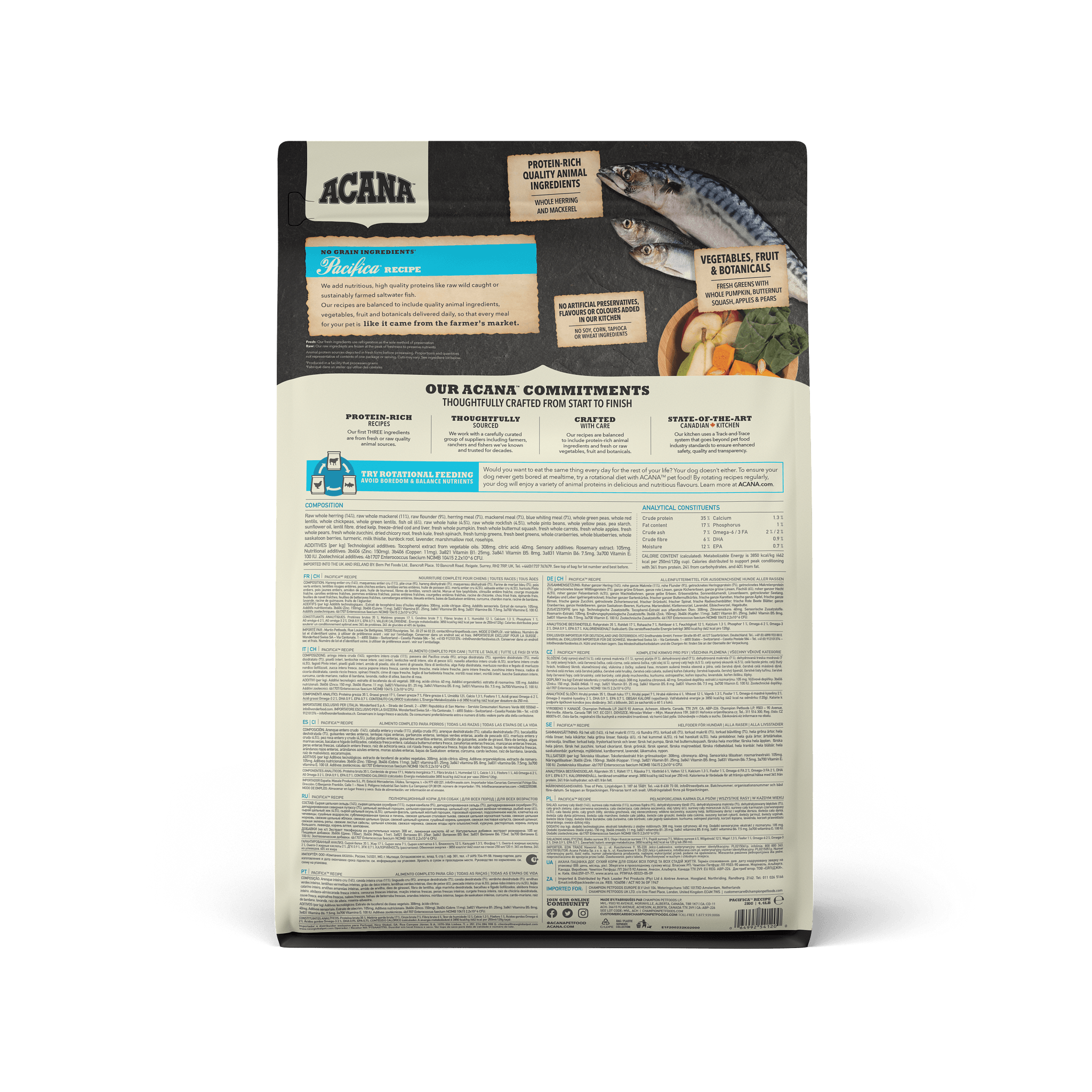 Acana Highest Protein Pacifica Dry Dog Food Recipe - 2 Kg - Dog Food - Acana - PetMax Canada