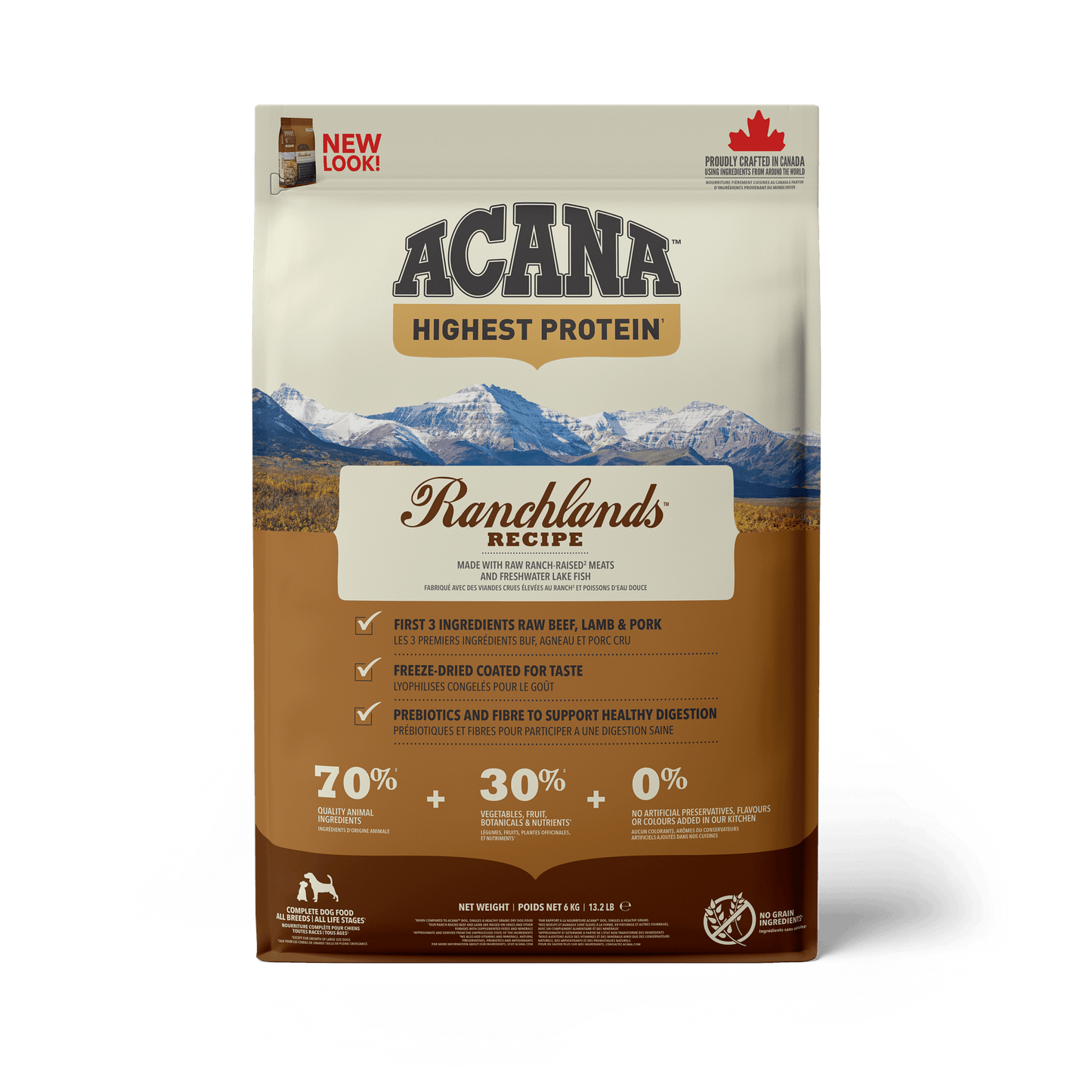 Acana Highest Protein Ranchlands Dry Dog Food Recipe  Dog Food  | PetMax Canada