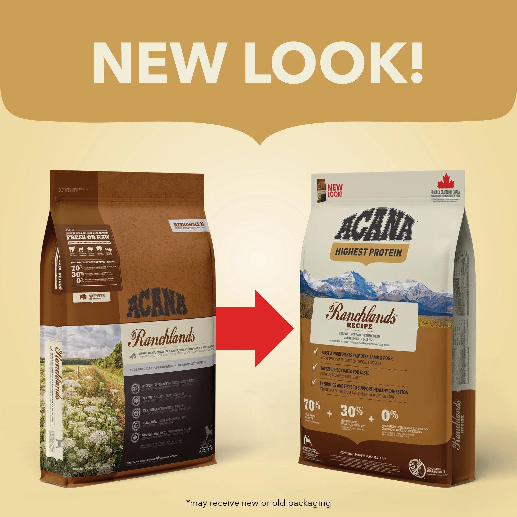Acana Highest Protein Ranchlands Dry Dog Food Recipe - 2 Kg - Dog Food - Acana - PetMax Canada