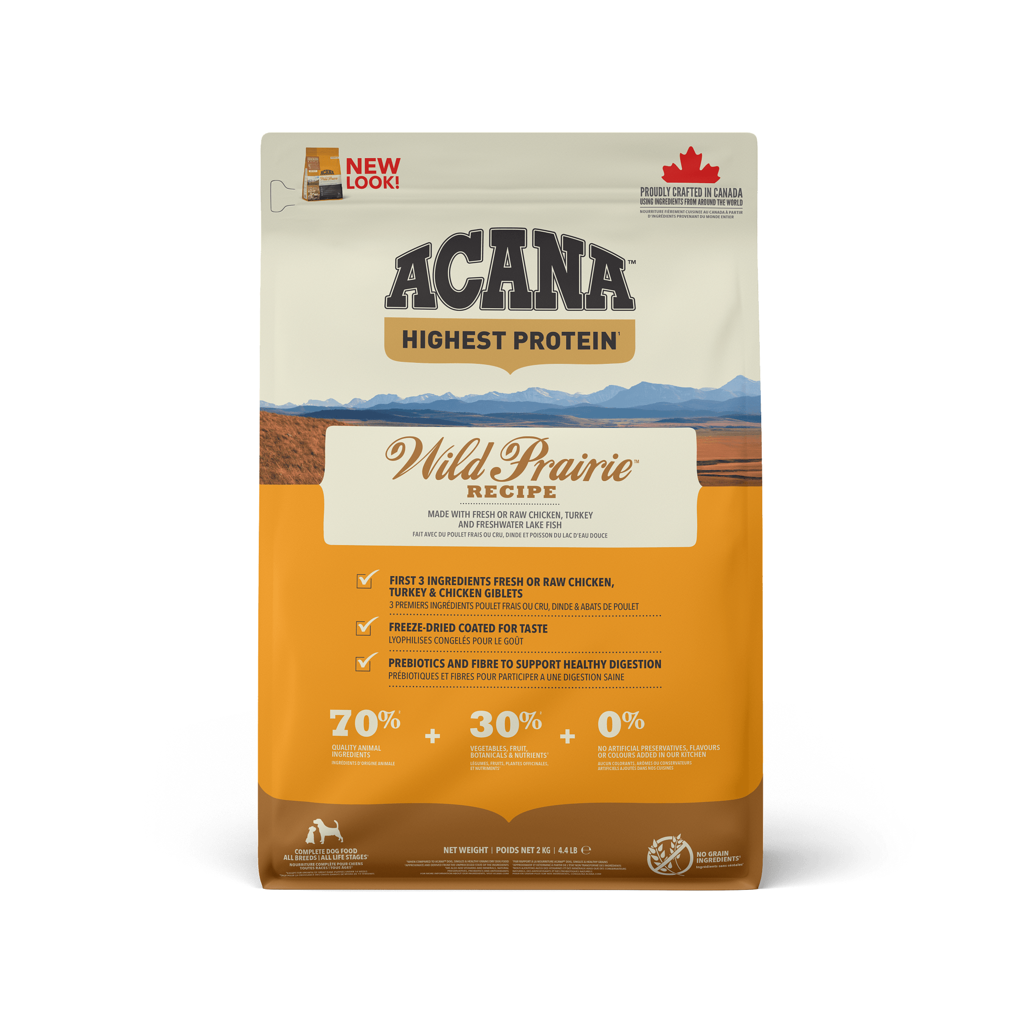 Acana Highest Protein Wild Prairie Dry Dog Food Recipe - 2 Kg - Dog Food - Acana - PetMax Canada