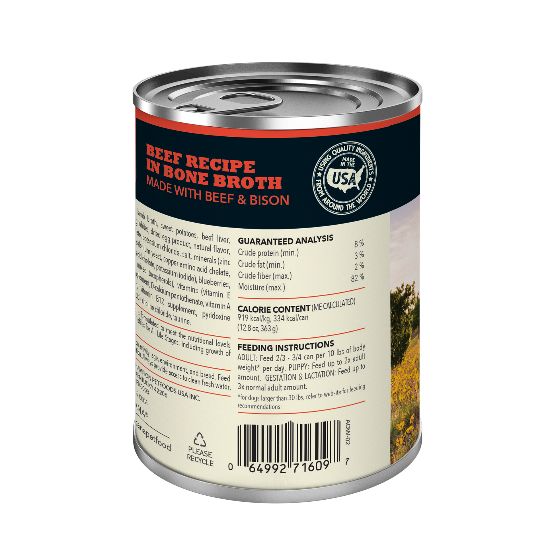 Acana Wet Dog Food Beef Recipe In Bone Broth  Canned Dog Food  | PetMax Canada