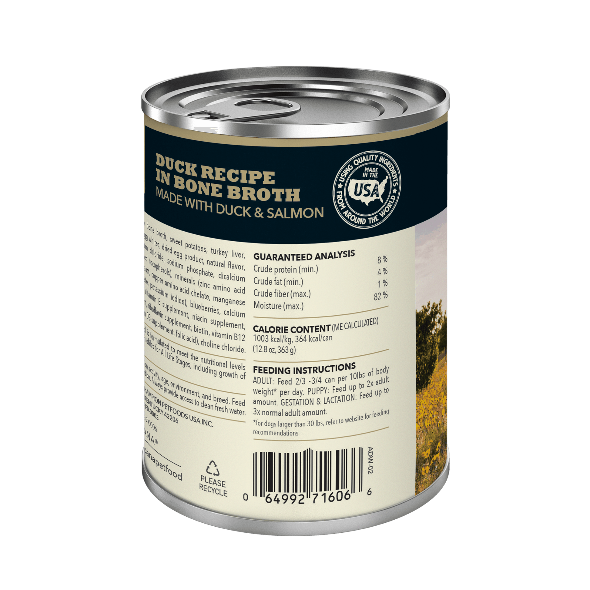 Acana Wet Dog Food Duck Recipe In Bone Broth  Canned Dog Food  | PetMax Canada