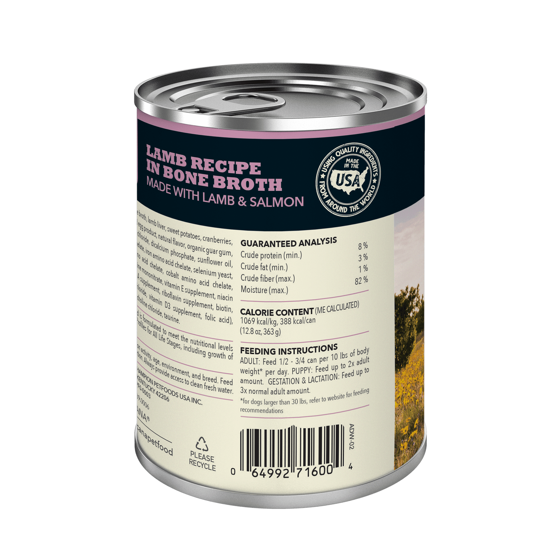 Acana Wet Dog Food Lamb Recipe In Bone Broth  Canned Dog Food  | PetMax Canada